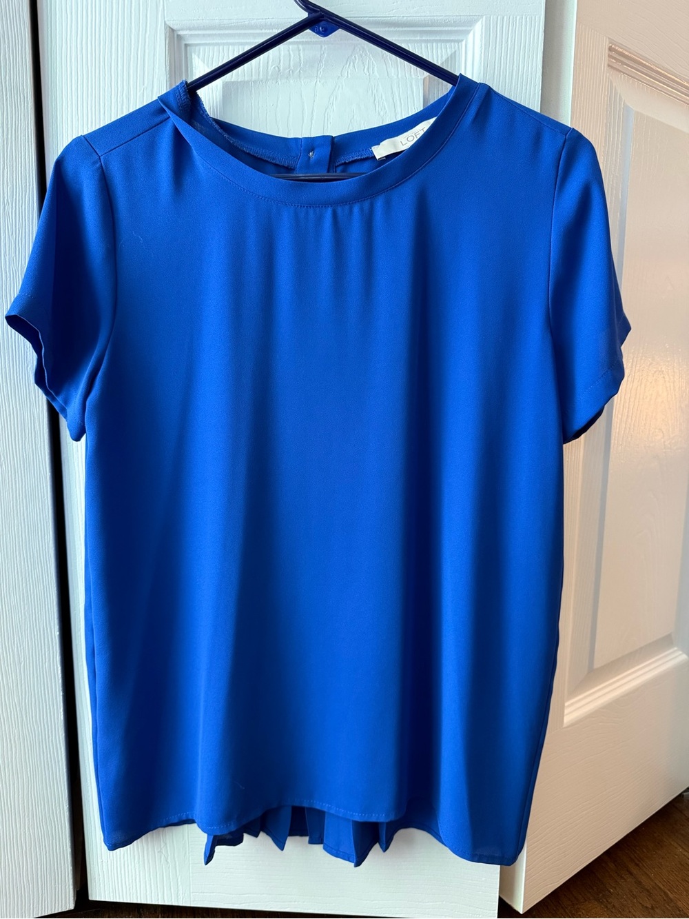 LOFT Royal Blue Short Sleeve Blouse